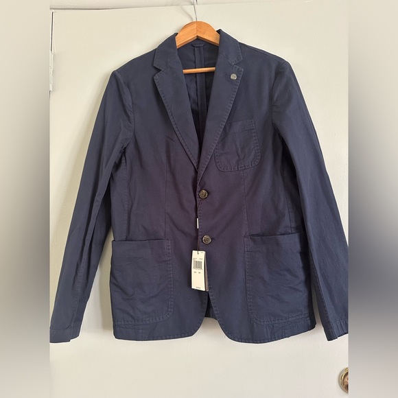 Men's MICHAEL KORS Navy Blue Cotton + Jacket Blazer Tagged 38R NWT NEW WOW! - Picture 12 of 16
